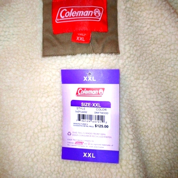 Coleman's Sherpa Lined Jacket..Size XXL - Picture 5 of 11